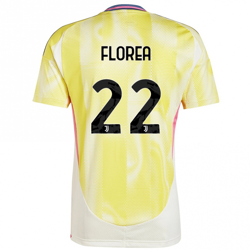 Women Football Andrei Florea #22 Solar Yellow Away Jersey 2024/25 T-Shirt Australia