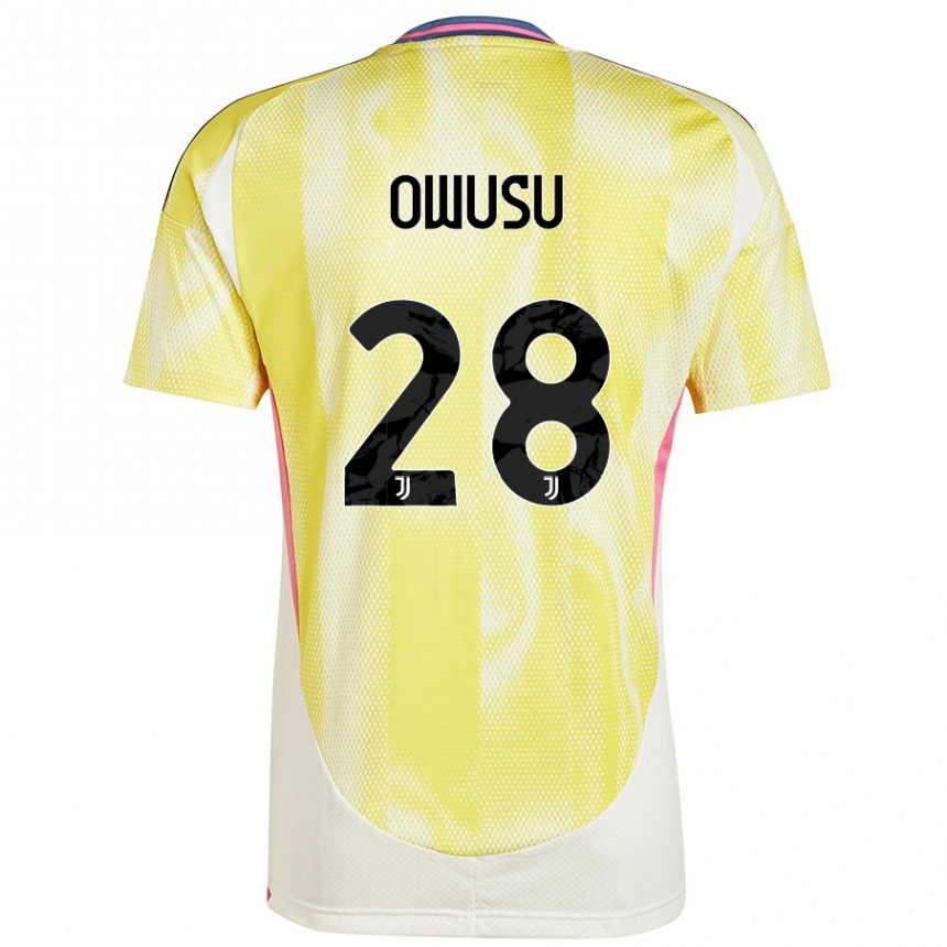 Women Football Augusto Owusu #28 Solar Yellow Away Jersey 2024/25 T-Shirt Australia