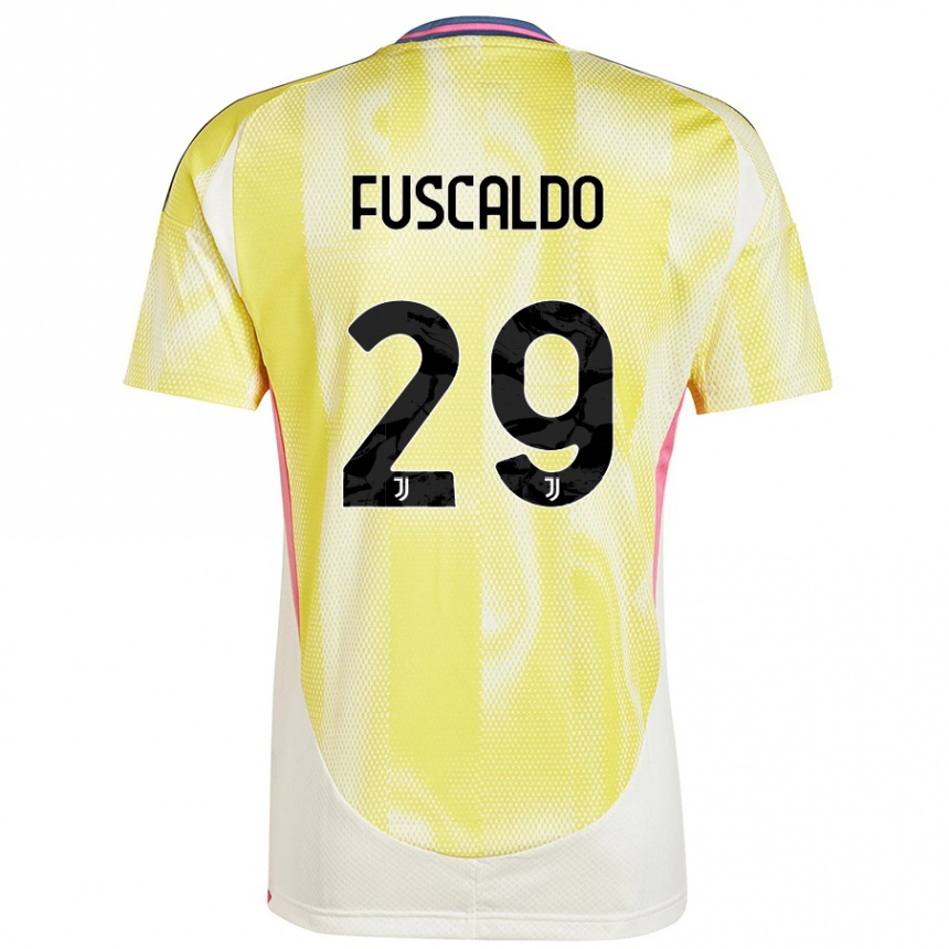 Women Football Matteo Fuscaldo #29 Solar Yellow Away Jersey 2024/25 T-Shirt Australia