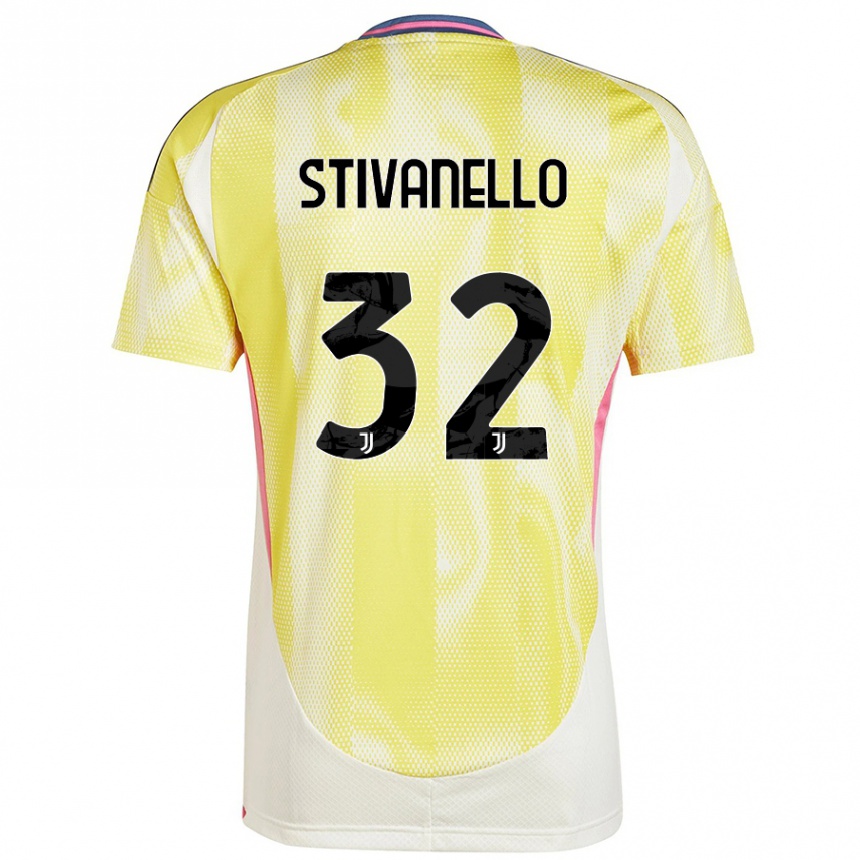 Women Football Riccardo Stivanello #32 Solar Yellow Away Jersey 2024/25 T-Shirt Australia