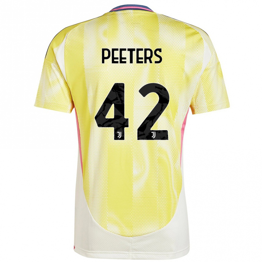 Women Football Daouda Peeters #42 Solar Yellow Away Jersey 2024/25 T-Shirt Australia