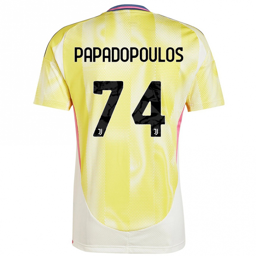 Women Football Christos Papadopoulos #74 Solar Yellow Away Jersey 2024/25 T-Shirt Australia