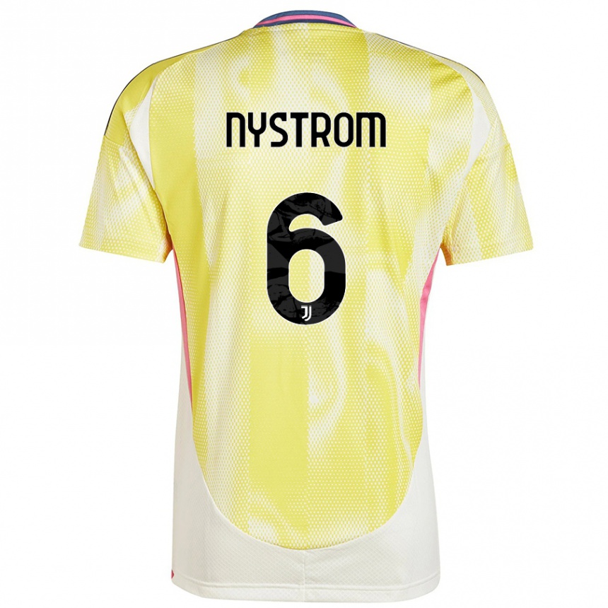 Women Football Paulina Nyström #6 Solar Yellow Away Jersey 2024/25 T-Shirt Australia