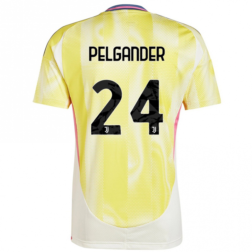 Women Football Elsa Pelgander #24 Solar Yellow Away Jersey 2024/25 T-Shirt Australia