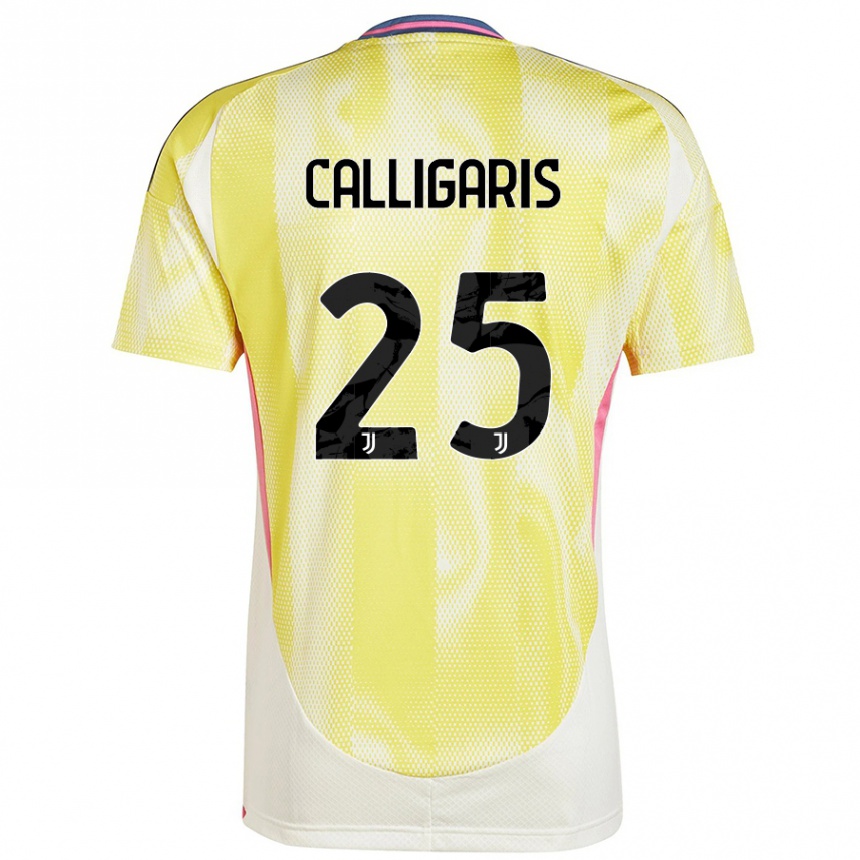 Women Football Viola Calligaris #25 Solar Yellow Away Jersey 2024/25 T-Shirt Australia