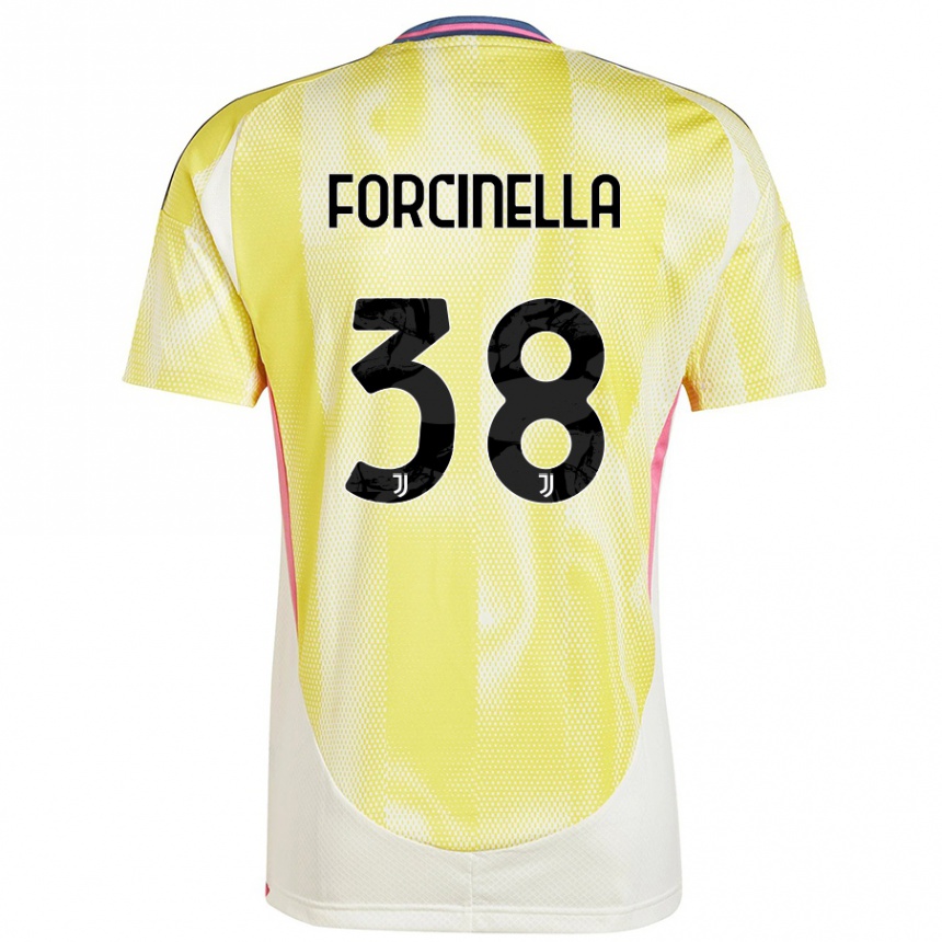 Women Football Camilla Forcinella #38 Solar Yellow Away Jersey 2024/25 T-Shirt Australia