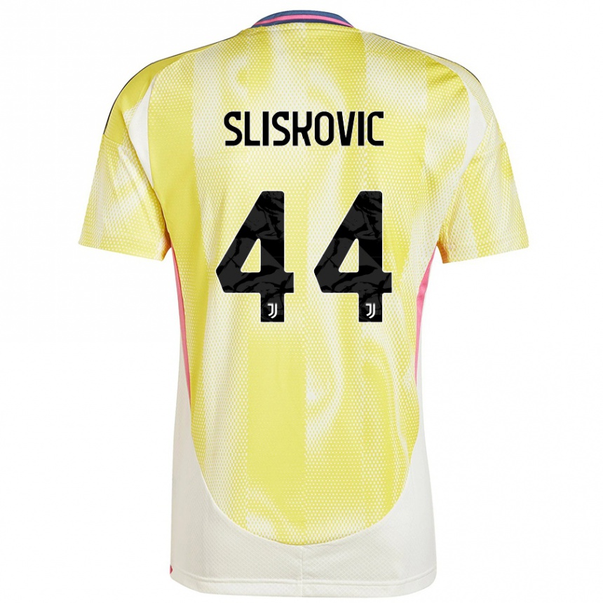 Women Football Gloria Slišković #44 Solar Yellow Away Jersey 2024/25 T-Shirt Australia