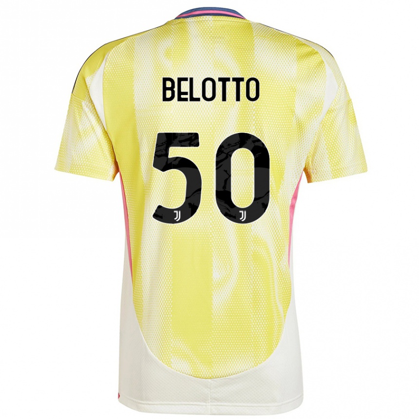 Women Football Soledad Belotto #50 Solar Yellow Away Jersey 2024/25 T-Shirt Australia