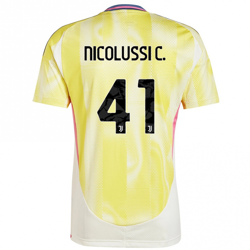 Women Football Hans Nicolussi Caviglia #41 Solar Yellow Away Jersey 2024/25 T-Shirt Australia