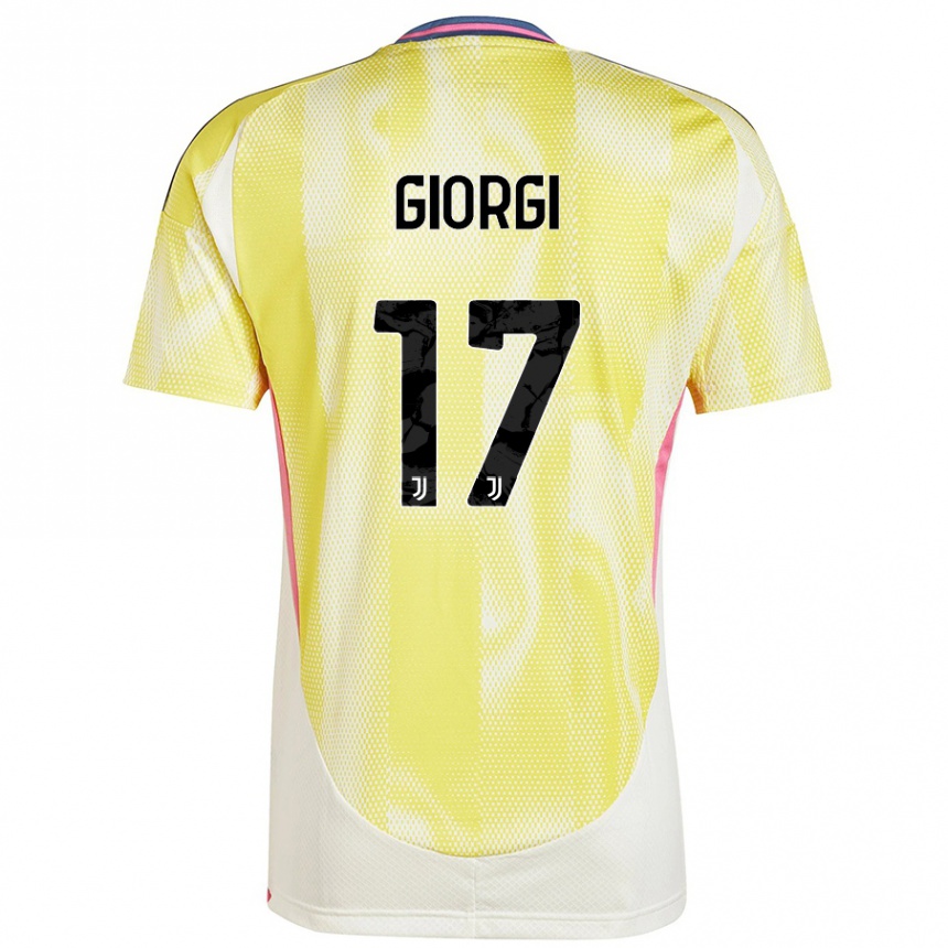 Women Football Lorenzo Giorgi #17 Solar Yellow Away Jersey 2024/25 T-Shirt Australia