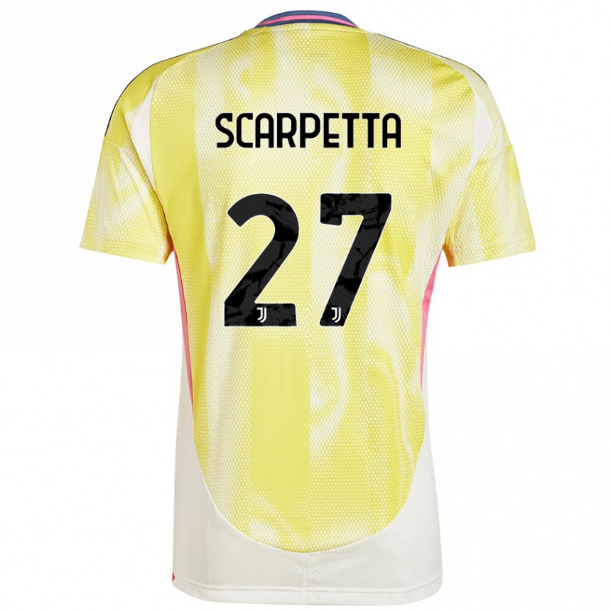 Women Football Jacopo Scarpetta #27 Solar Yellow Away Jersey 2024/25 T-Shirt Australia