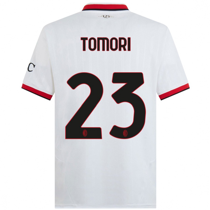 Women Football Fikayo Tomori #23 White Black Red Away Jersey 2024/25 T-Shirt Australia