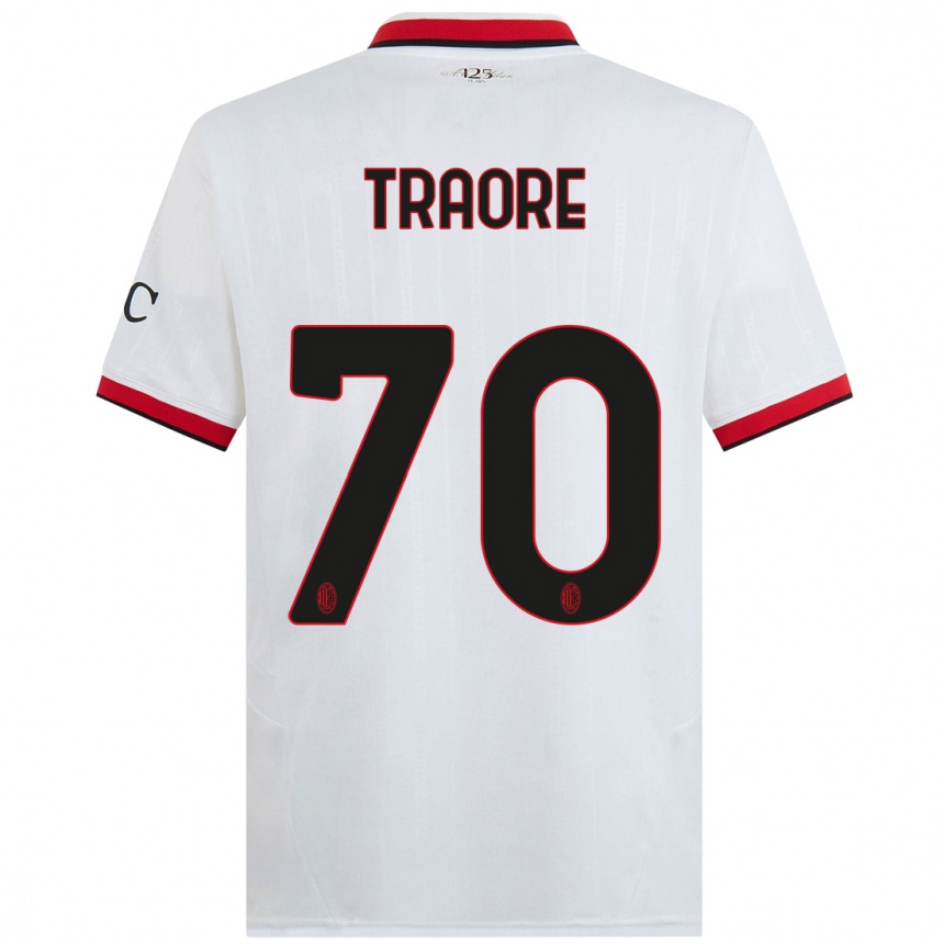 Women Football Chaka Traore #70 White Black Red Away Jersey 2024/25 T-Shirt Australia