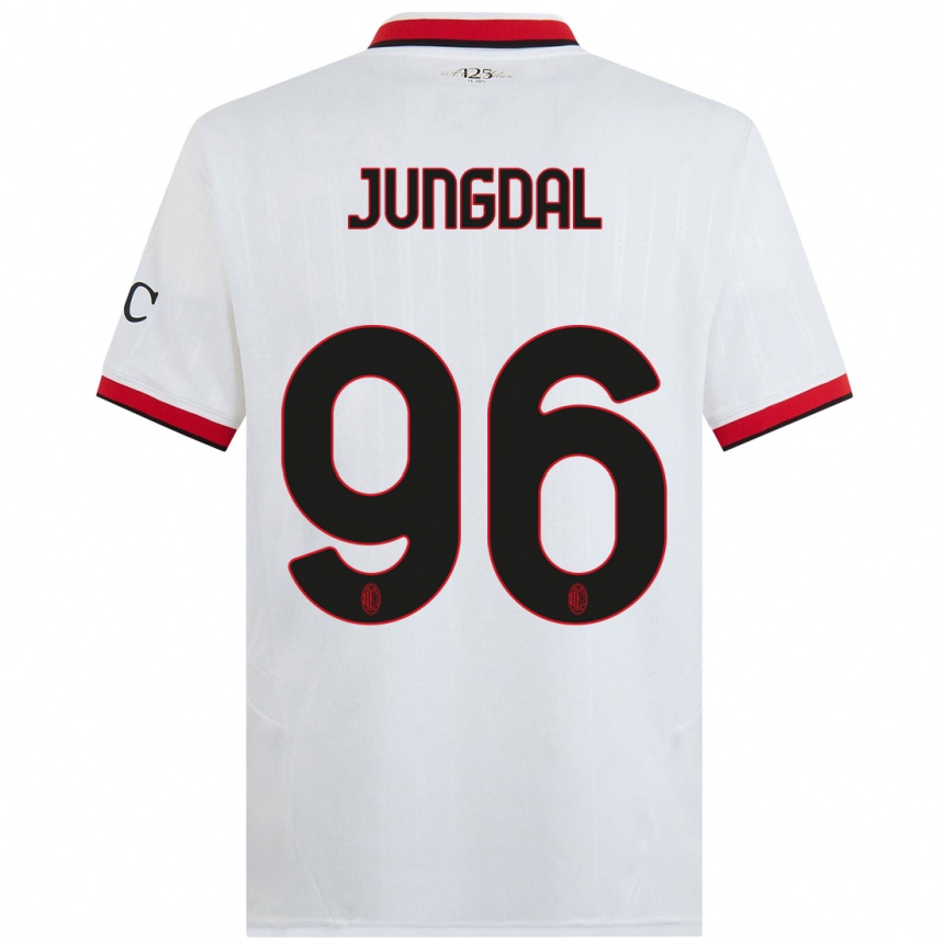 Women Football Andreas Jungdal #96 White Black Red Away Jersey 2024/25 T-Shirt Australia