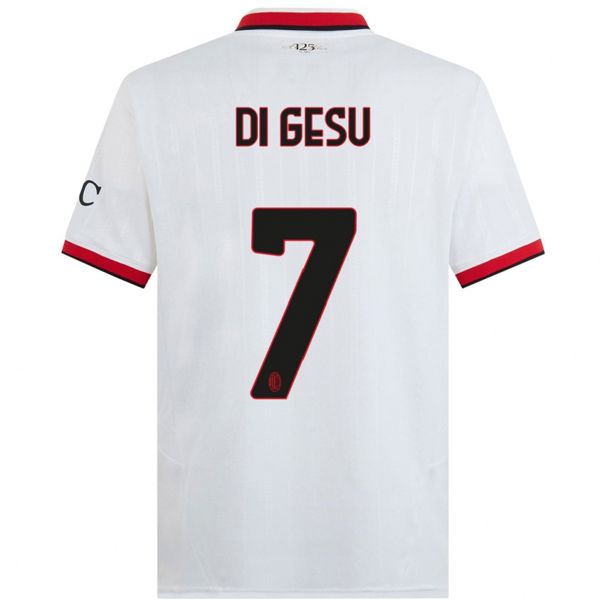 Women Football Enrico Di Gesu #7 White Black Red Away Jersey 2024/25 T-Shirt Australia