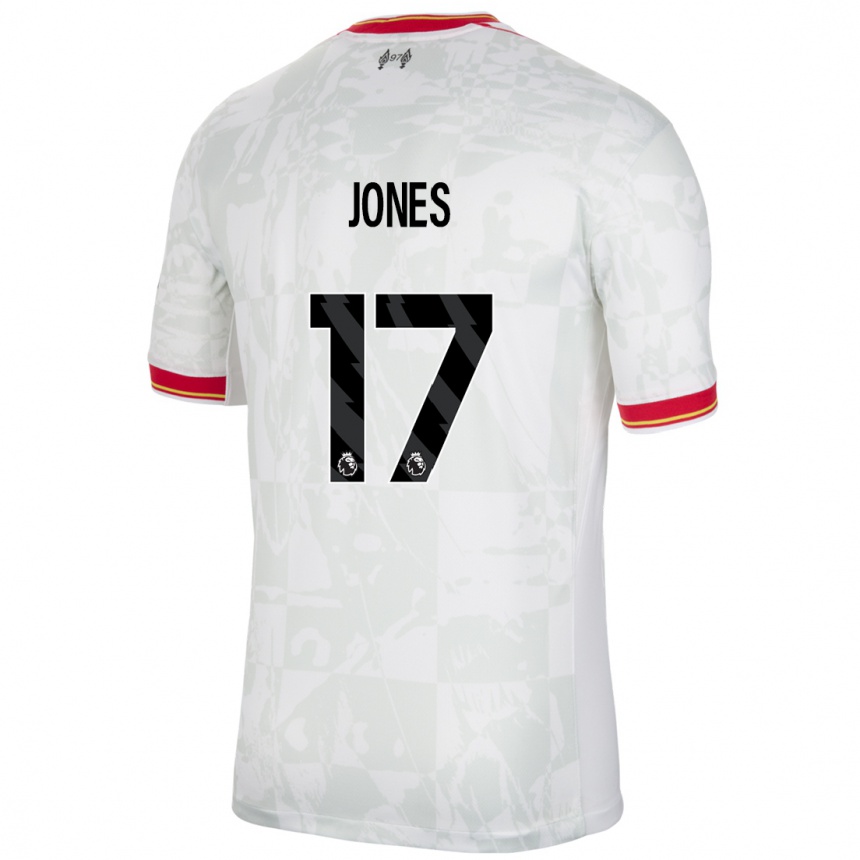 Women Football Curtis Jones #17 White Red Black Third Jersey 2024/25 T-Shirt Australia