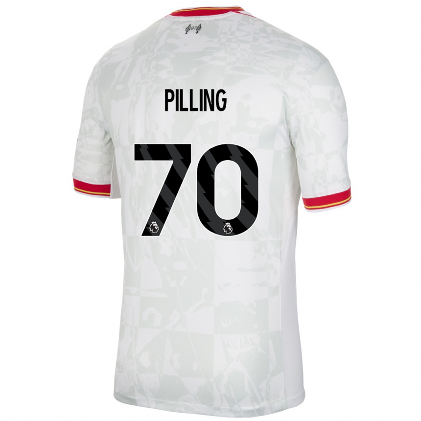 Women Football Tommy Pilling #70 White Red Black Third Jersey 2024/25 T-Shirt Australia