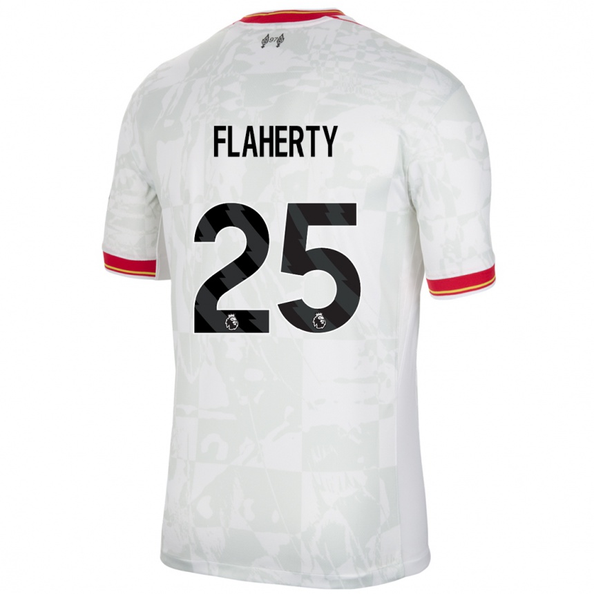 Women Football Gilly Flaherty #25 White Red Black Third Jersey 2024/25 T-Shirt Australia