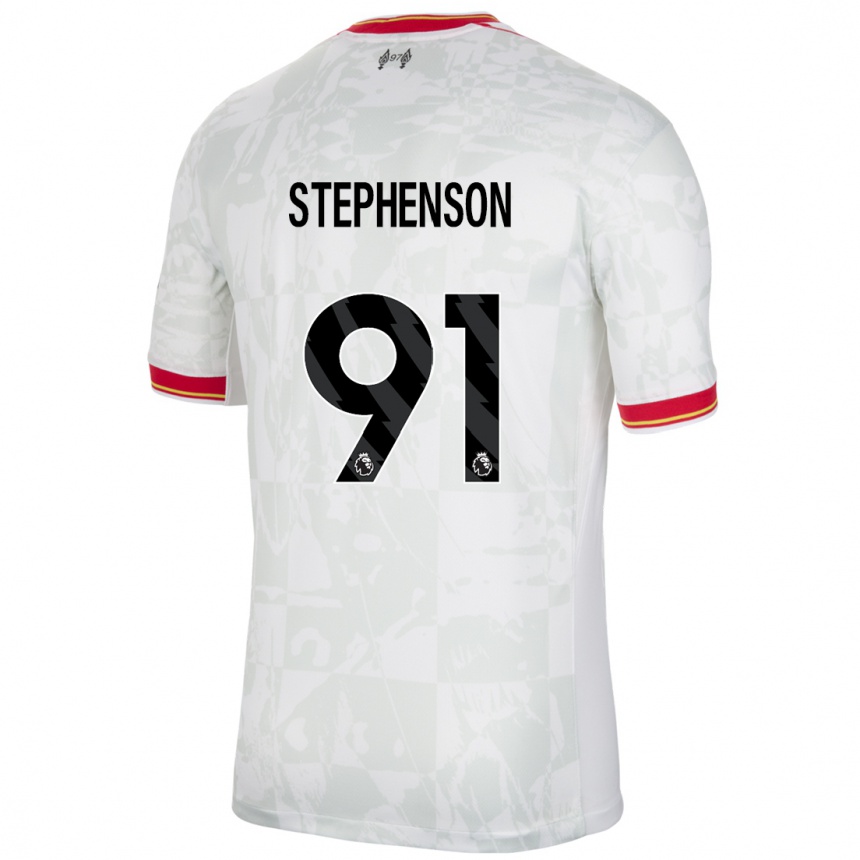 Women Football Luca Stephenson #91 White Red Black Third Jersey 2024/25 T-Shirt Australia