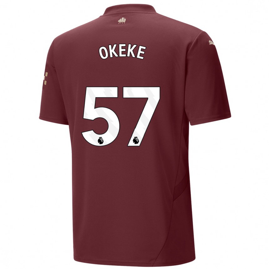 Women Football Michael Okeke #57 Maroon Third Jersey 2024/25 T-Shirt Australia