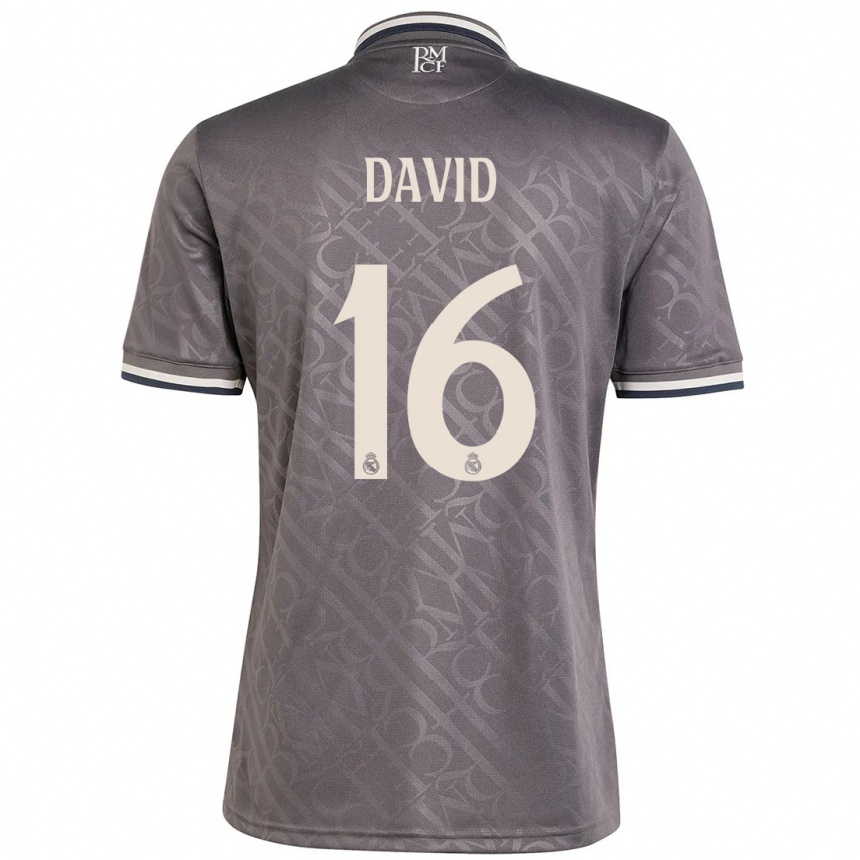 Women Football Antonio David #16 Charcoal Third Jersey 2024/25 T-Shirt Australia