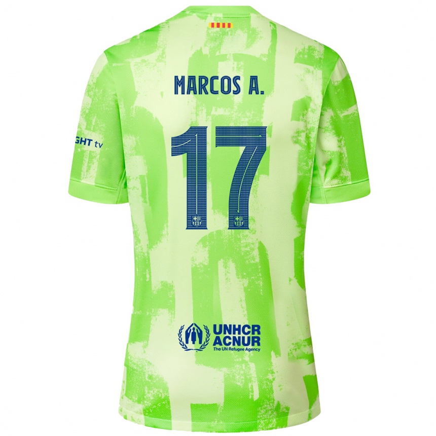 Women Football Marcos Alonso #17 Lime Third Jersey 2024/25 T-Shirt Australia