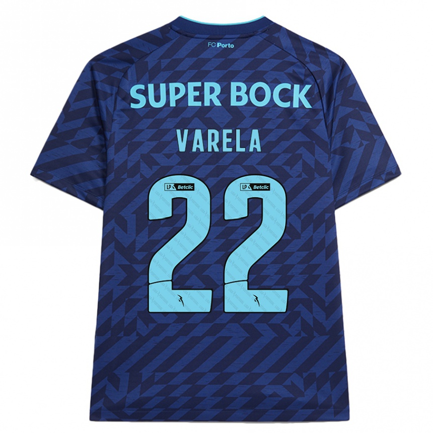 Women Football Alan Varela #22 Navy Blue Third Jersey 2024/25 T-Shirt Australia