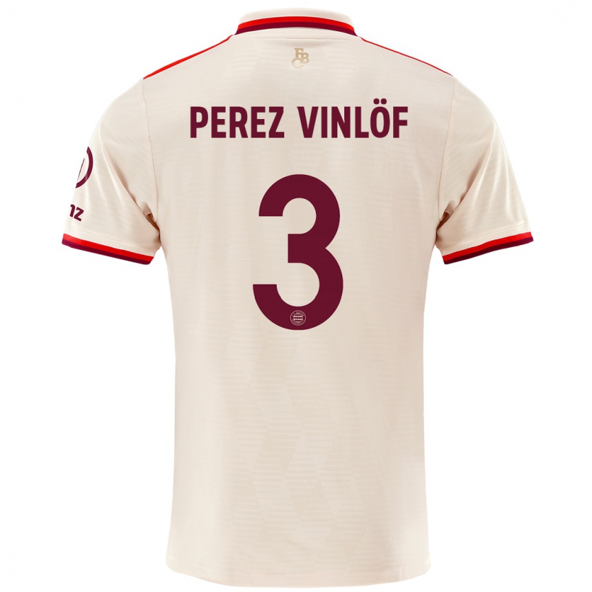 Women Football Matteo Perez Vinlöf #3 Linen Third Jersey 2024/25 T-Shirt Australia