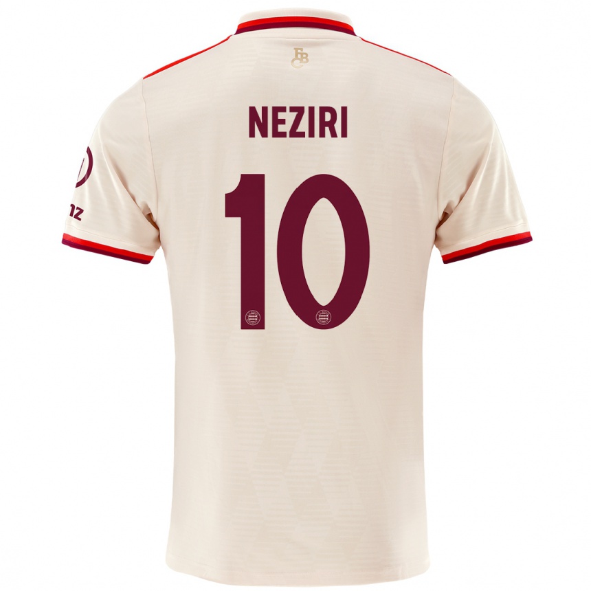 Women Football Behar Neziri #10 Linen Third Jersey 2024/25 T-Shirt Australia