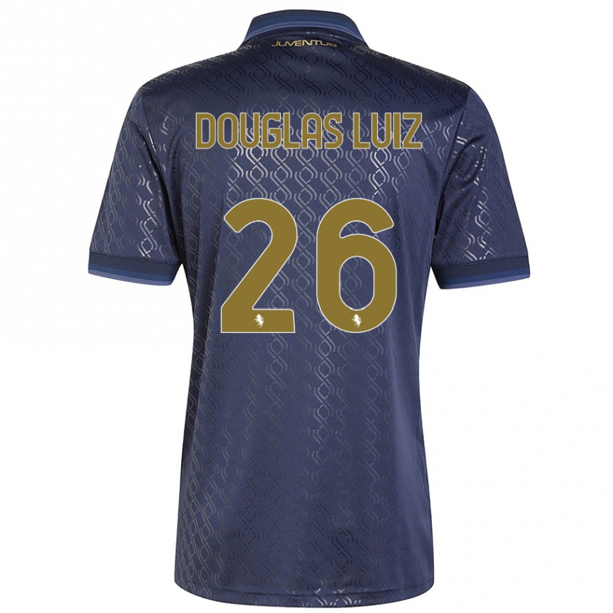 Women Football Douglas Luiz #26 Navy Blue Third Jersey 2024/25 T-Shirt Australia