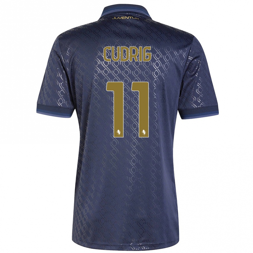 Women Football Nicolò Cudrig #11 Navy Blue Third Jersey 2024/25 T-Shirt Australia