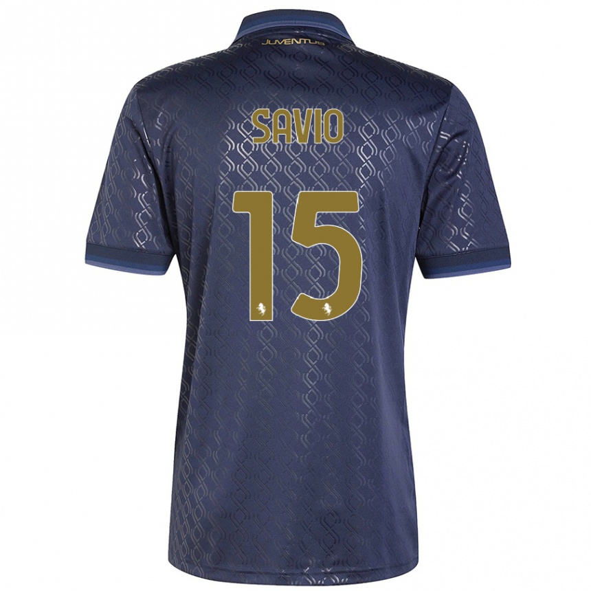 Women Football Federico Savio #15 Navy Blue Third Jersey 2024/25 T-Shirt Australia