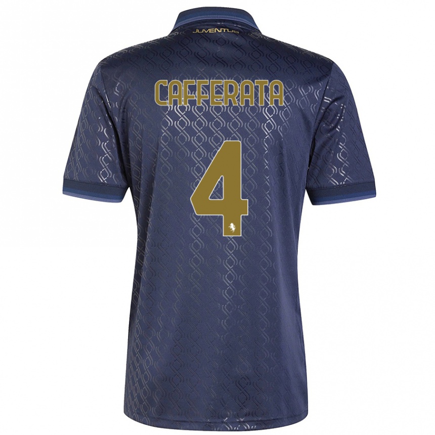 Women Football Federica Cafferata #4 Navy Blue Third Jersey 2024/25 T-Shirt Australia