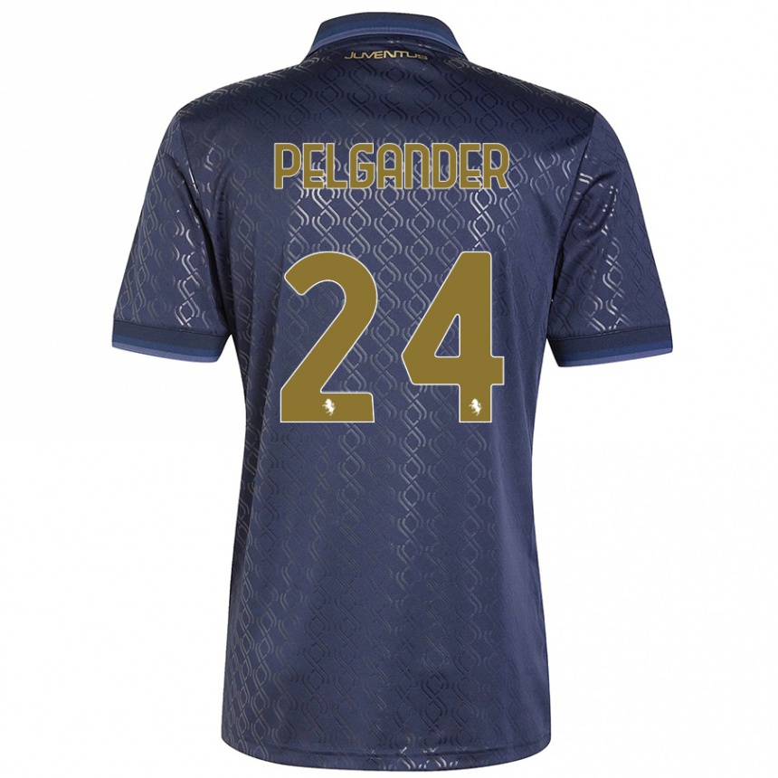 Women Football Elsa Pelgander #24 Navy Blue Third Jersey 2024/25 T-Shirt Australia