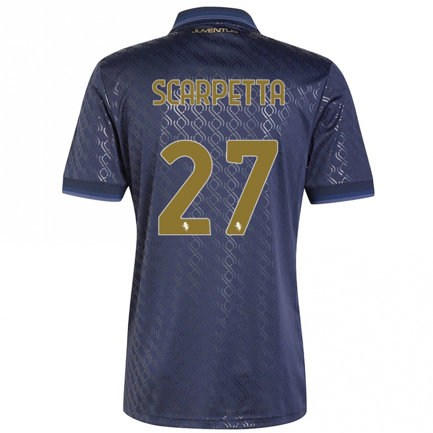 Women Football Jacopo Scarpetta #27 Navy Blue Third Jersey 2024/25 T-Shirt Australia