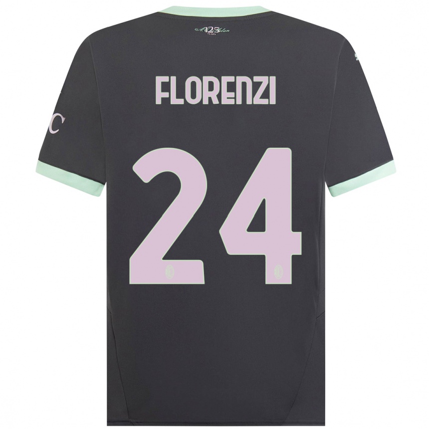 Women Football Alessandro Florenzi #24 Grey Third Jersey 2024/25 T-Shirt Australia