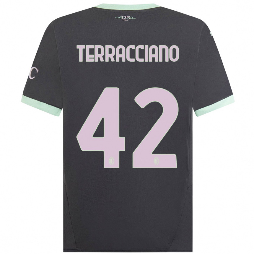 Women Football Filippo Terracciano #42 Grey Third Jersey 2024/25 T-Shirt Australia