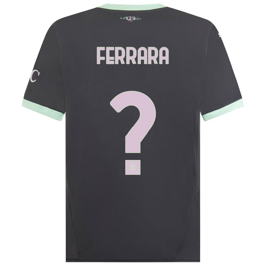 Women Football Francesco Ferrara #0 Grey Third Jersey 2024/25 T-Shirt Australia