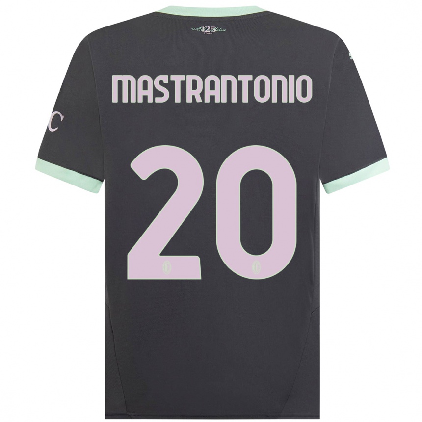 Women Football Davide Mastrantonio #20 Grey Third Jersey 2024/25 T-Shirt Australia