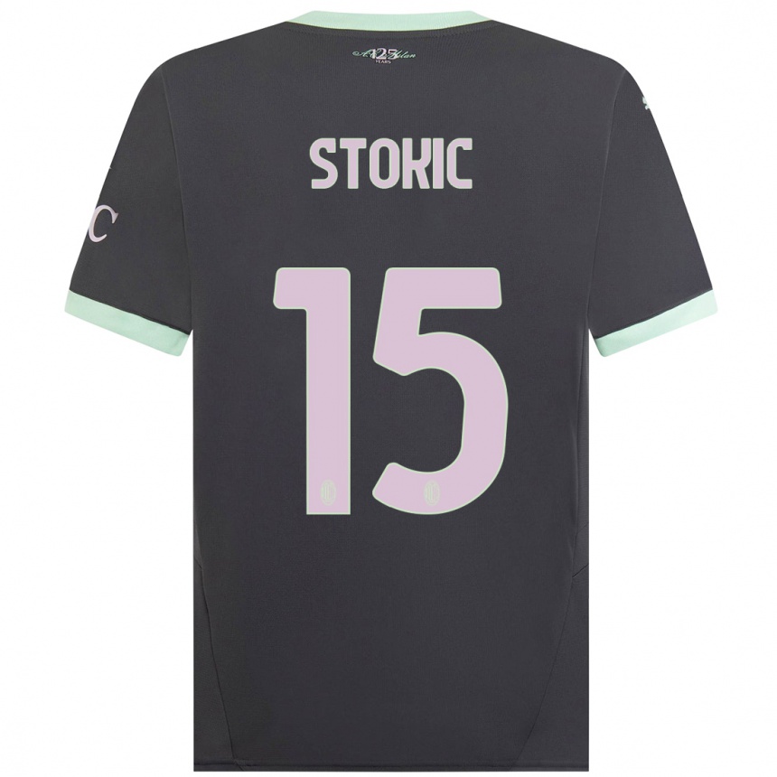 Women Football Sara Stokić #15 Grey Third Jersey 2024/25 T-Shirt Australia