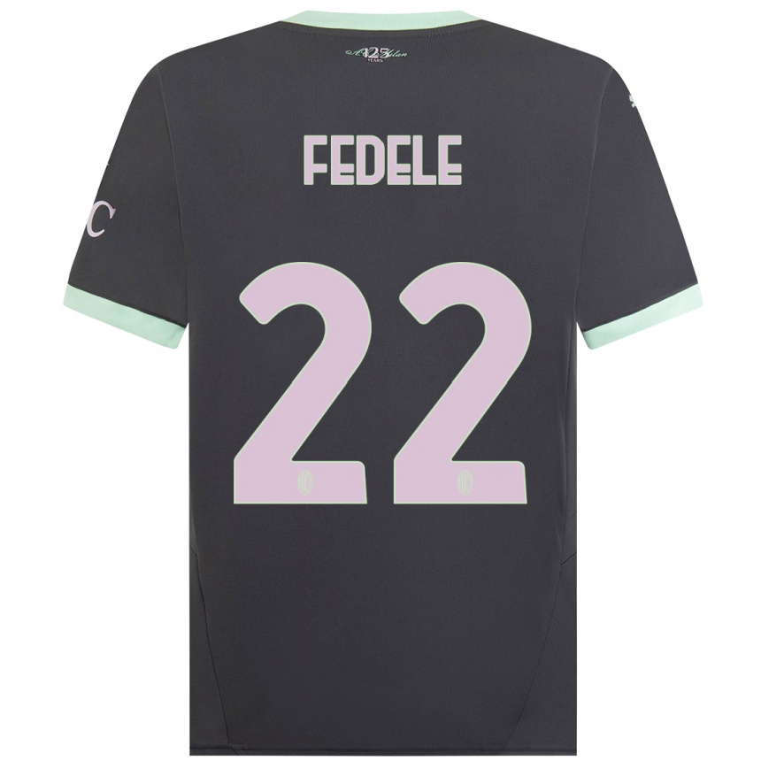 Women Football Noemi Fedele #22 Grey Third Jersey 2024/25 T-Shirt Australia