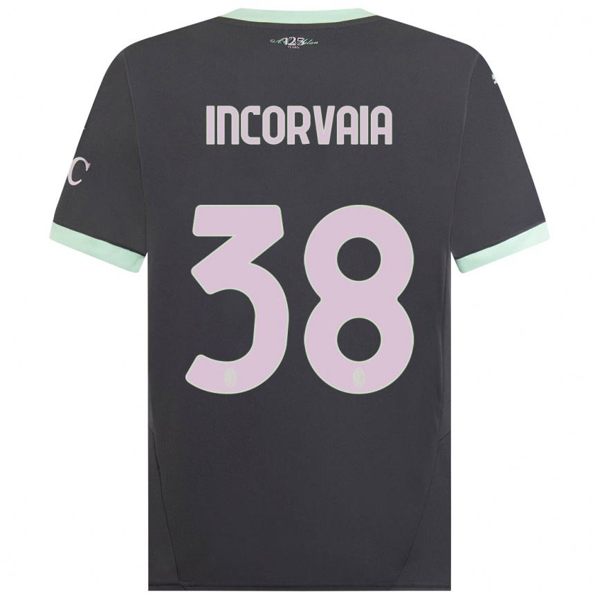 Women Football Giovanni Incorvaia #38 Grey Third Jersey 2024/25 T-Shirt Australia