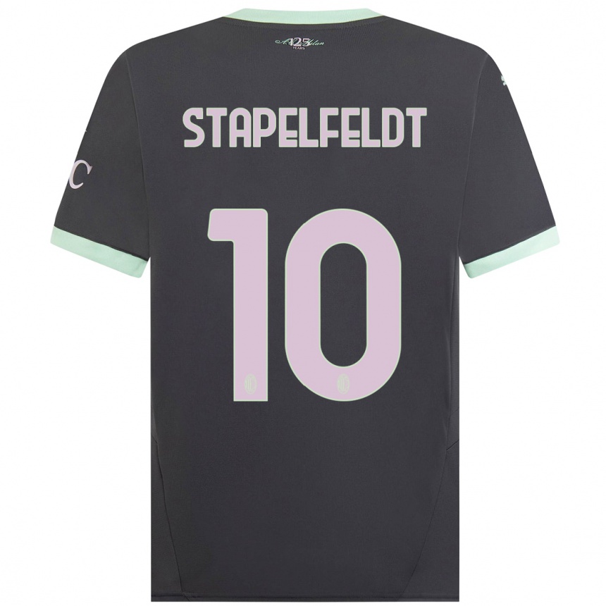 Women Football Nina Stapelfeldt #10 Grey Third Jersey 2024/25 T-Shirt Australia