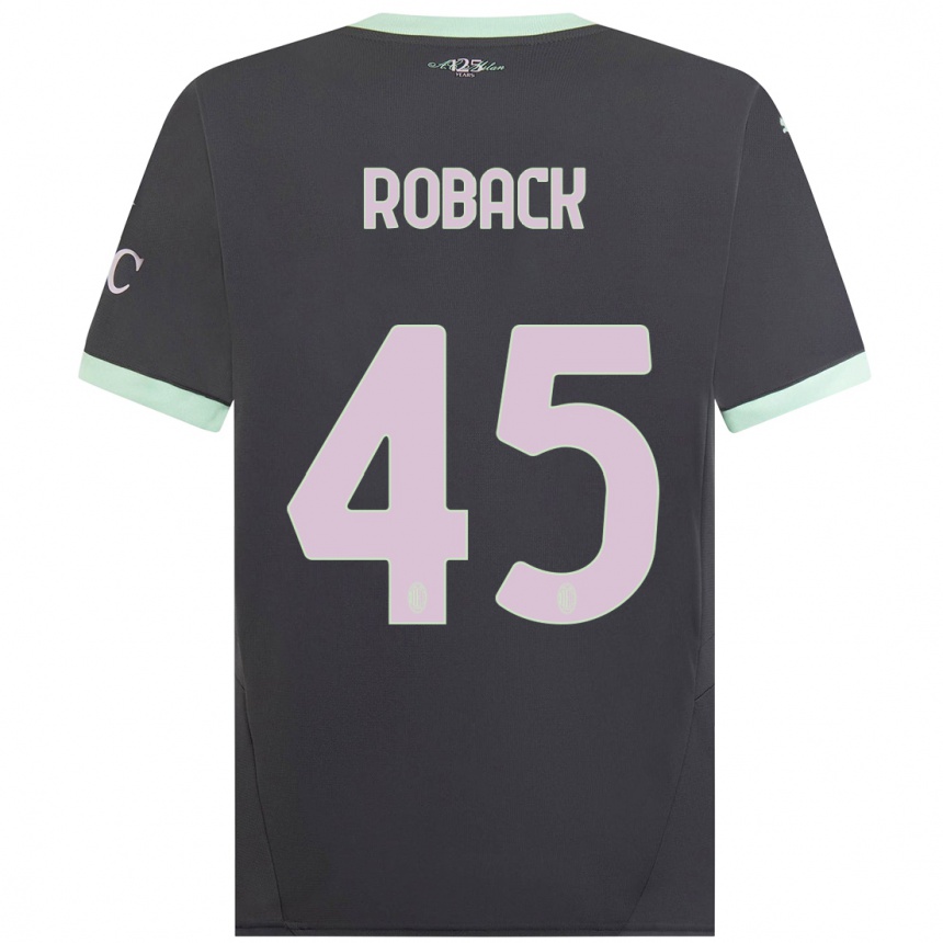 Women Football Emil Roback #45 Grey Third Jersey 2024/25 T-Shirt Australia