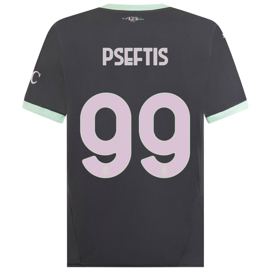 Women Football Fotios Pseftis #99 Grey Third Jersey 2024/25 T-Shirt Australia