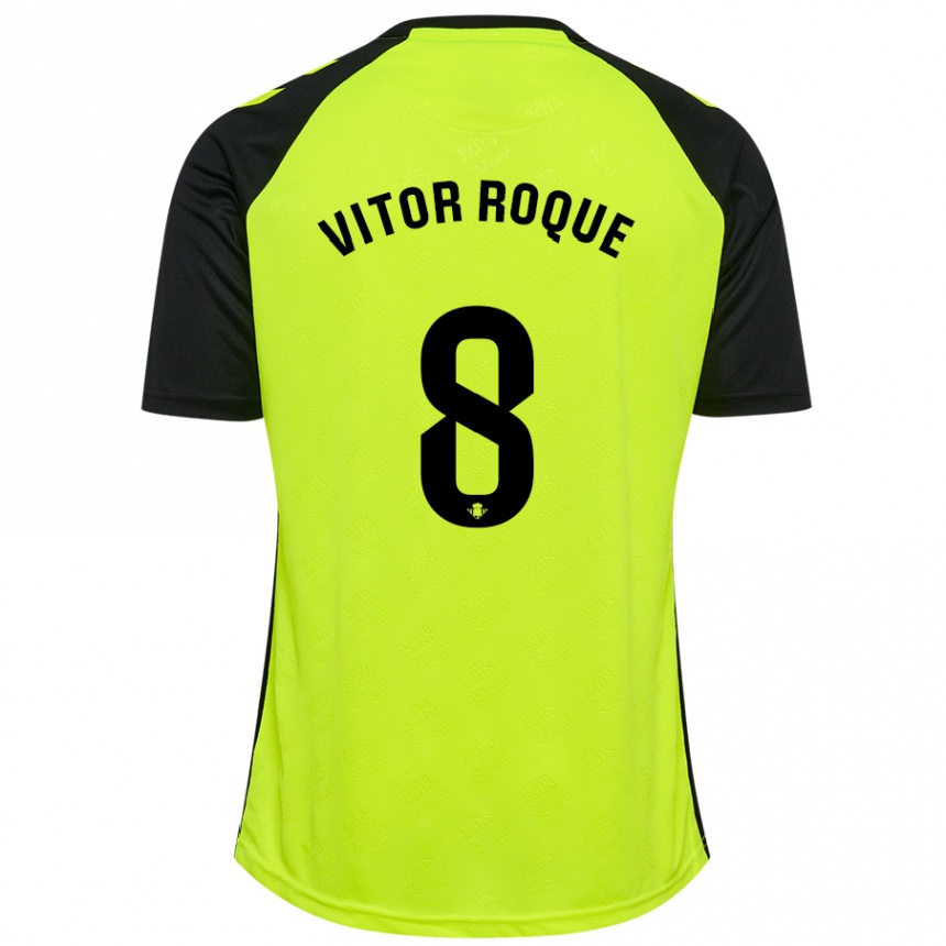 Kids Football Vitor Roque #8 Black Red Away Jersey 2024/25 T-Shirt Australia