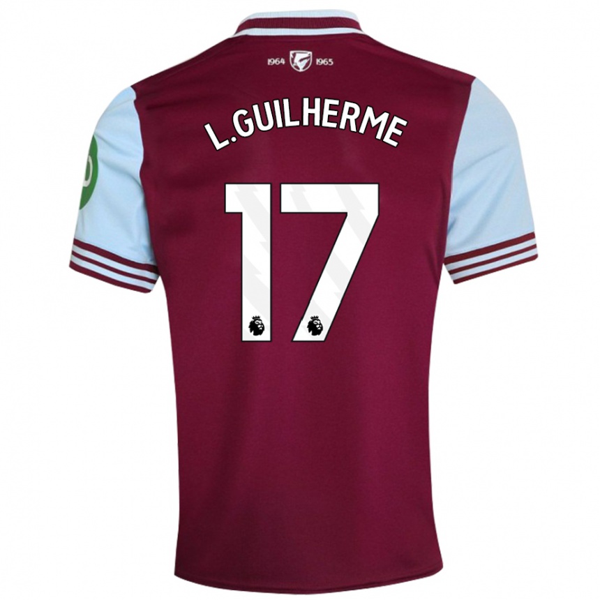 Kids Football Luis Guilherme #17 Dark Red Home Jersey 2024/25 T-Shirt Australia