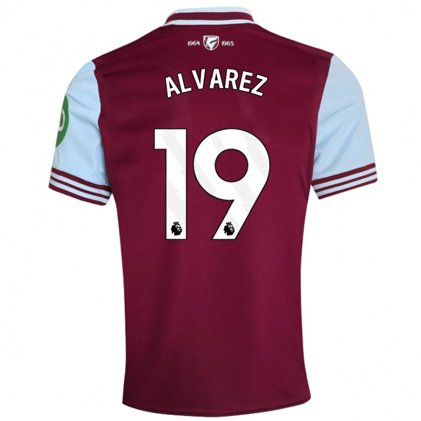 Kids Football Edson Alvarez #19 Dark Red Home Jersey 2024/25 T-Shirt Australia