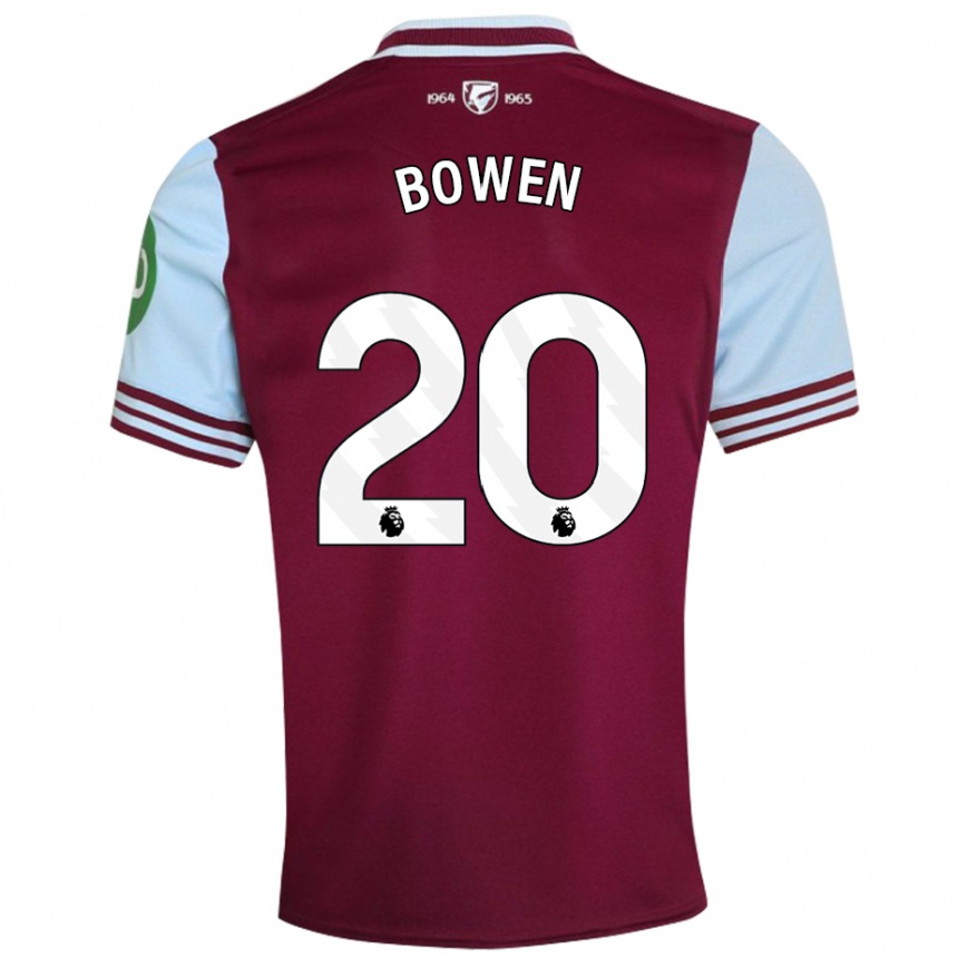 Kids Football Jarrod Bowen #20 Dark Red Home Jersey 2024/25 T-Shirt Australia