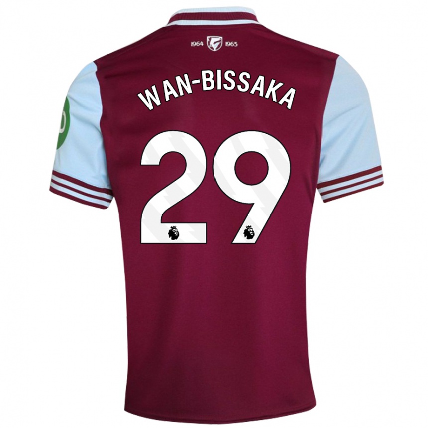 Kids Football Aaron Wan-Bissaka #29 Dark Red Home Jersey 2024/25 T-Shirt Australia